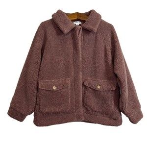 O'Neill Makenna Solid Pile Fleece Jacket Dusty Mauve NWT Size Medium
